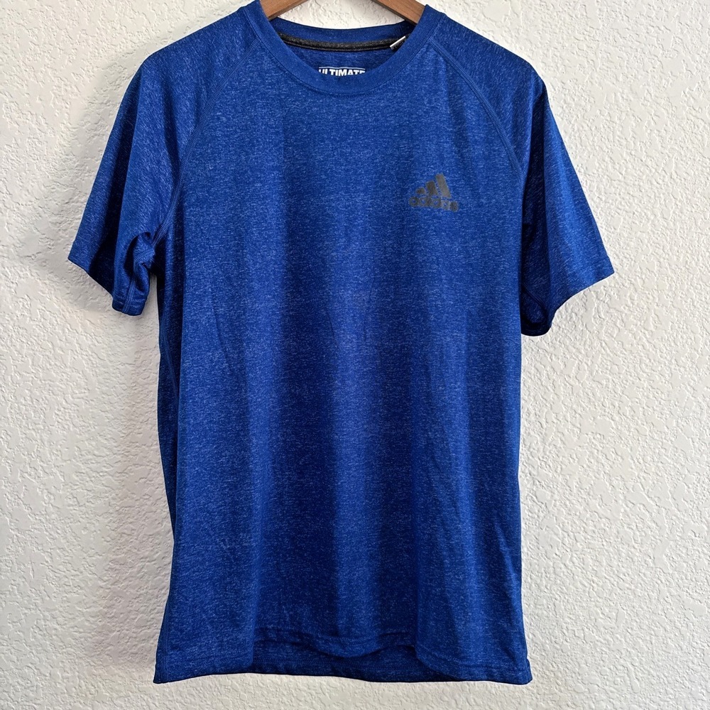 Adidas Ultimate Tee Crewneck Climalite Short Sleeve T-Shirt Blue Men M
